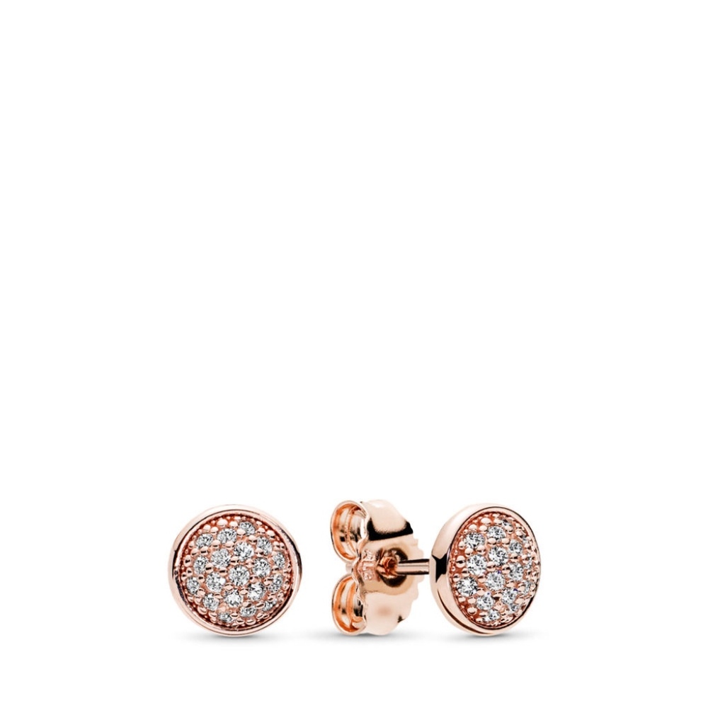 rose gold dazzling droplets stud earrings